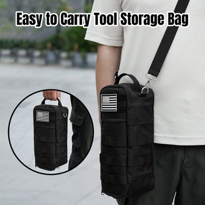 Portable Tool Bag, Heavy Duty Tool Pouch Bag with Shoulder Strap (Tools not Included)