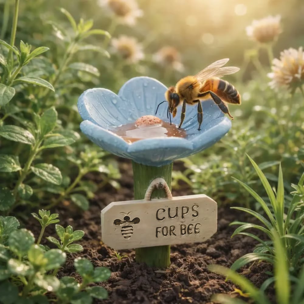 🐝Flower-Shaped Bee Watering Station💧