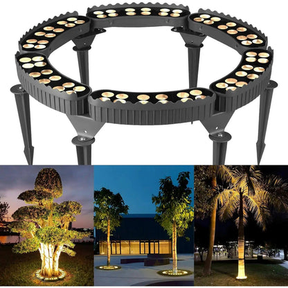Warm White LED Outdoor Ring Tree Lights