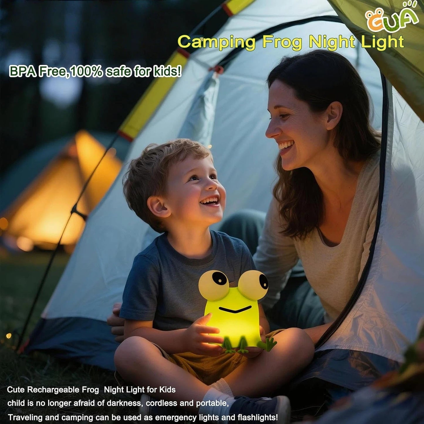 Frogs Night Light, Frogs Lamp Phone Holder