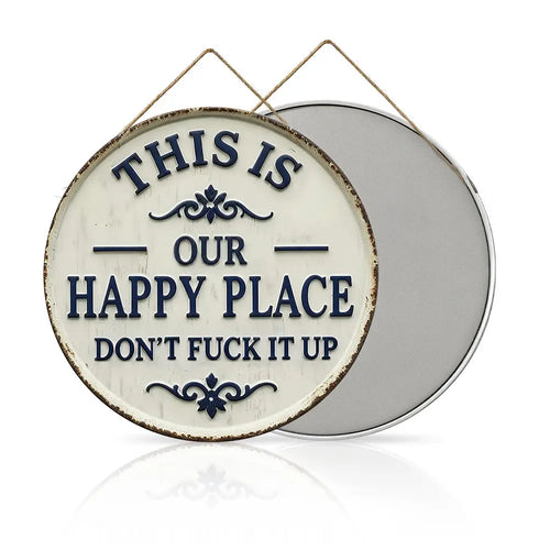 This Is Our Happy Place Metal Wall Sign