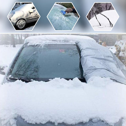 ⏰Windshield Anti-Snow & Anti-Frost Cover with Mirror Protection – Ready-to-Drive in Any Weather!