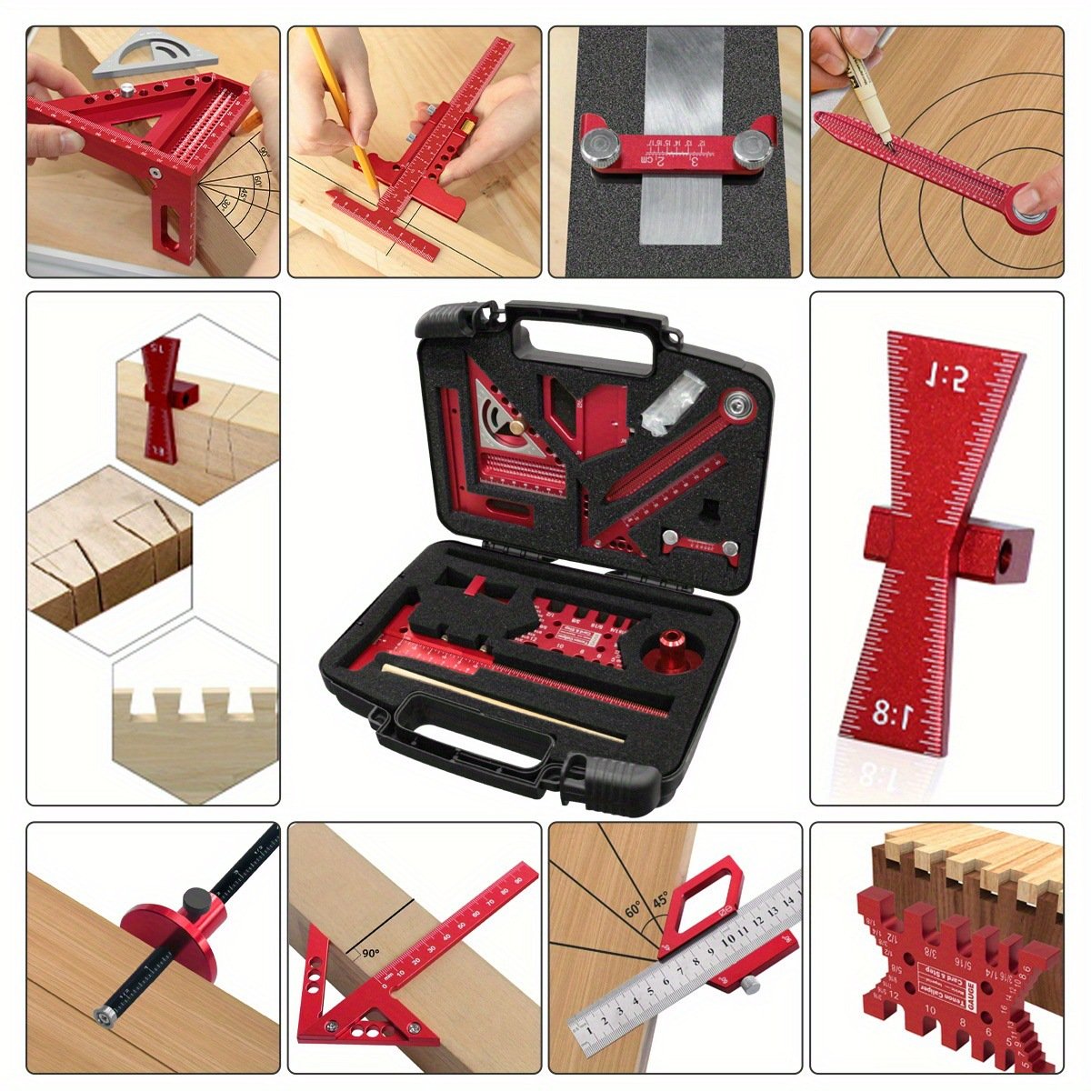 Woodworking Measuring & Marking Tool Set | Free Shipping
