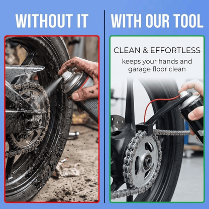 Tool For Applying Chain Lubricant Without Mess