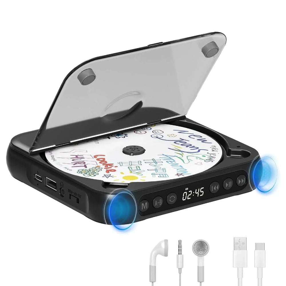 Portable Bluetooth CD Player ❤️ The Perfect Gift for Music Lovers