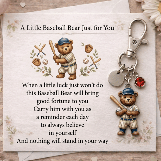 🧸A Little Baseball Bear for You keychain