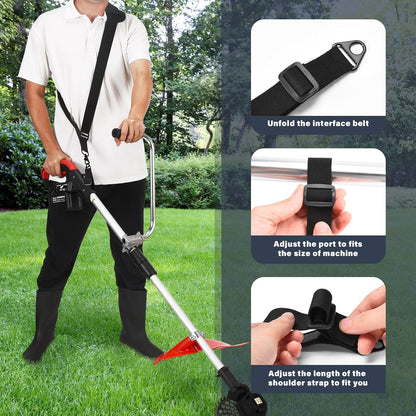 Ergonomic Trimmer Handle Kit – Shoulder Strap & Extension Bracket