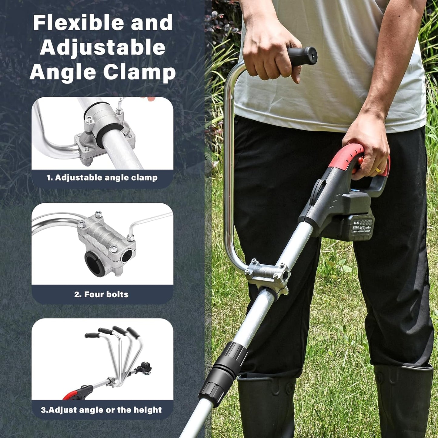 Ergonomic Trimmer Handle Kit – Shoulder Strap & Extension Bracket