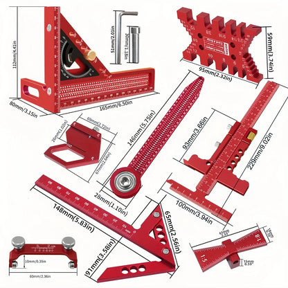 Woodworking Measuring & Marking Tool Set | Free Shipping