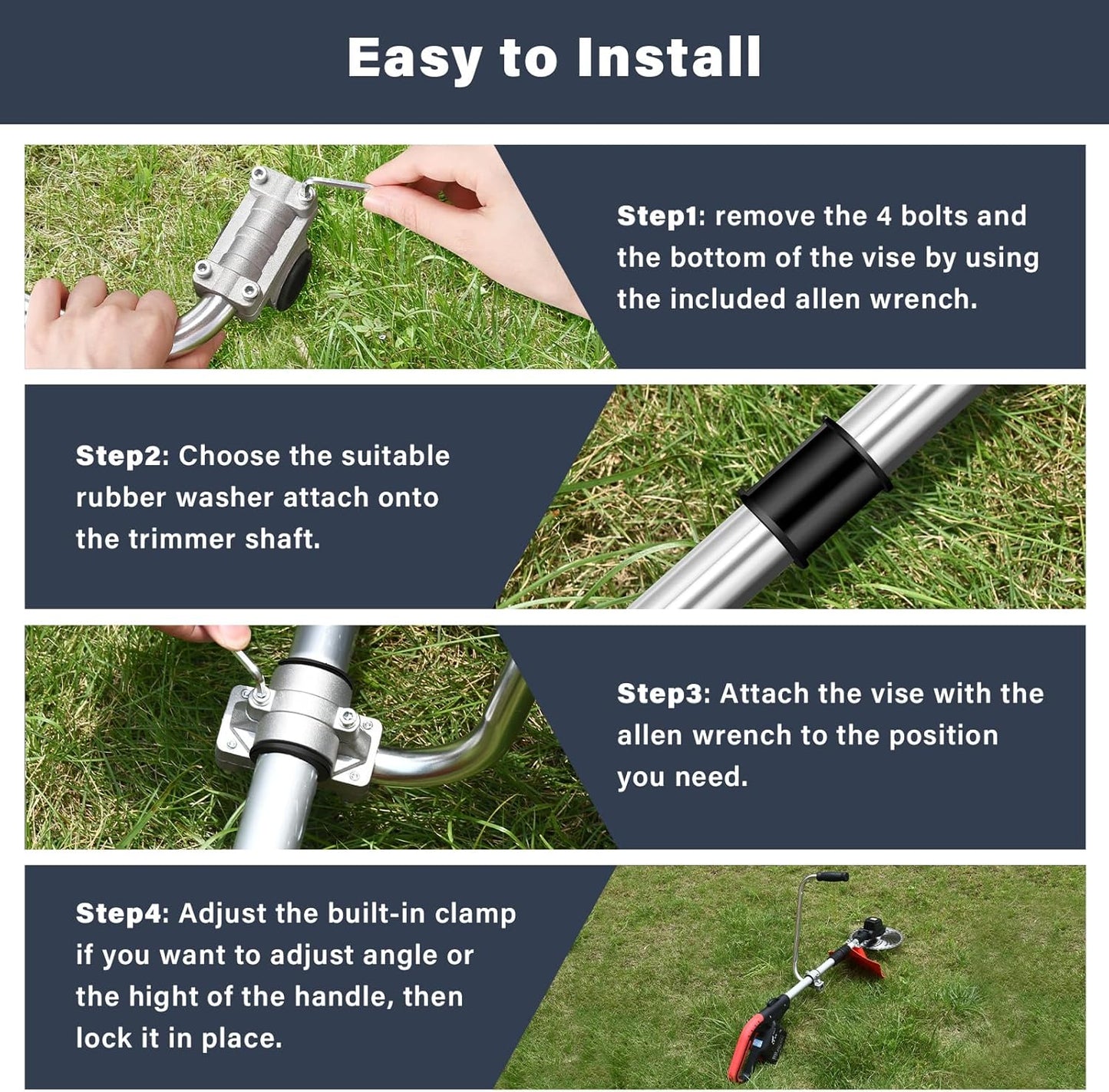 Ergonomic Trimmer Handle Kit – Shoulder Strap & Extension Bracket