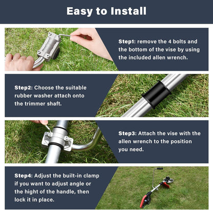 Ergonomic Trimmer Handle Kit – Shoulder Strap & Extension Bracket