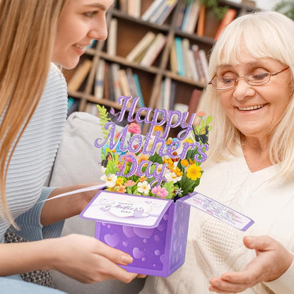 3D Pop-up Greeting Card - Pop-up 3D Flower Greeting Card for Mother