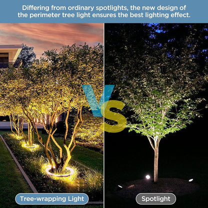 Warm White LED Outdoor Ring Tree Lights