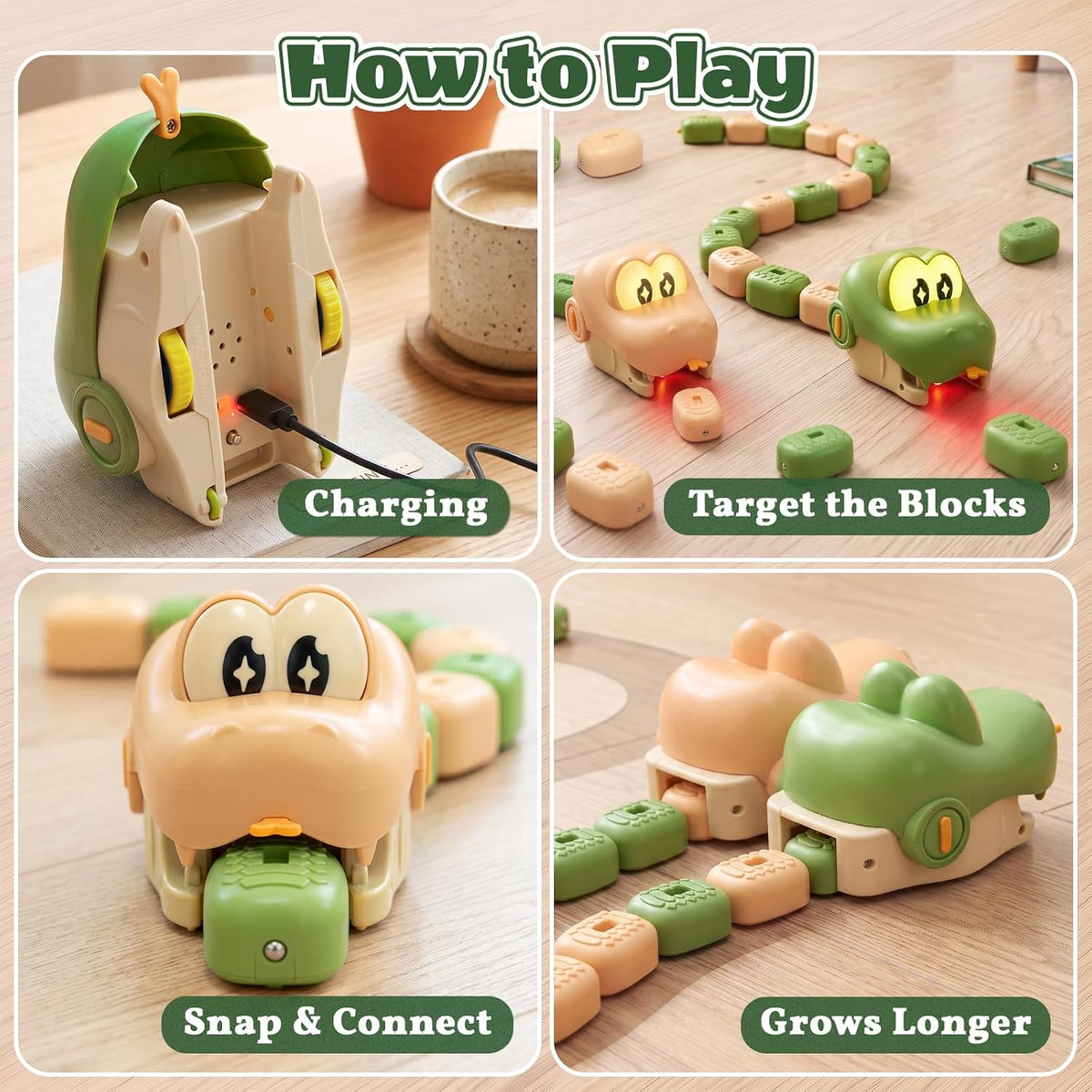 🐍Hungry Snake Family Game Set – Eat, Grow & Race