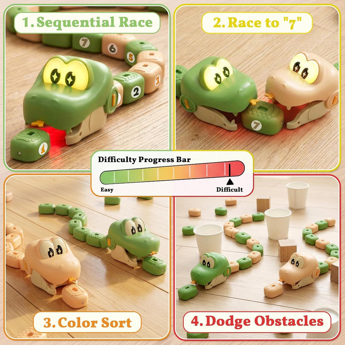 🐍Hungry Snake Family Game Set – Eat, Grow & Race