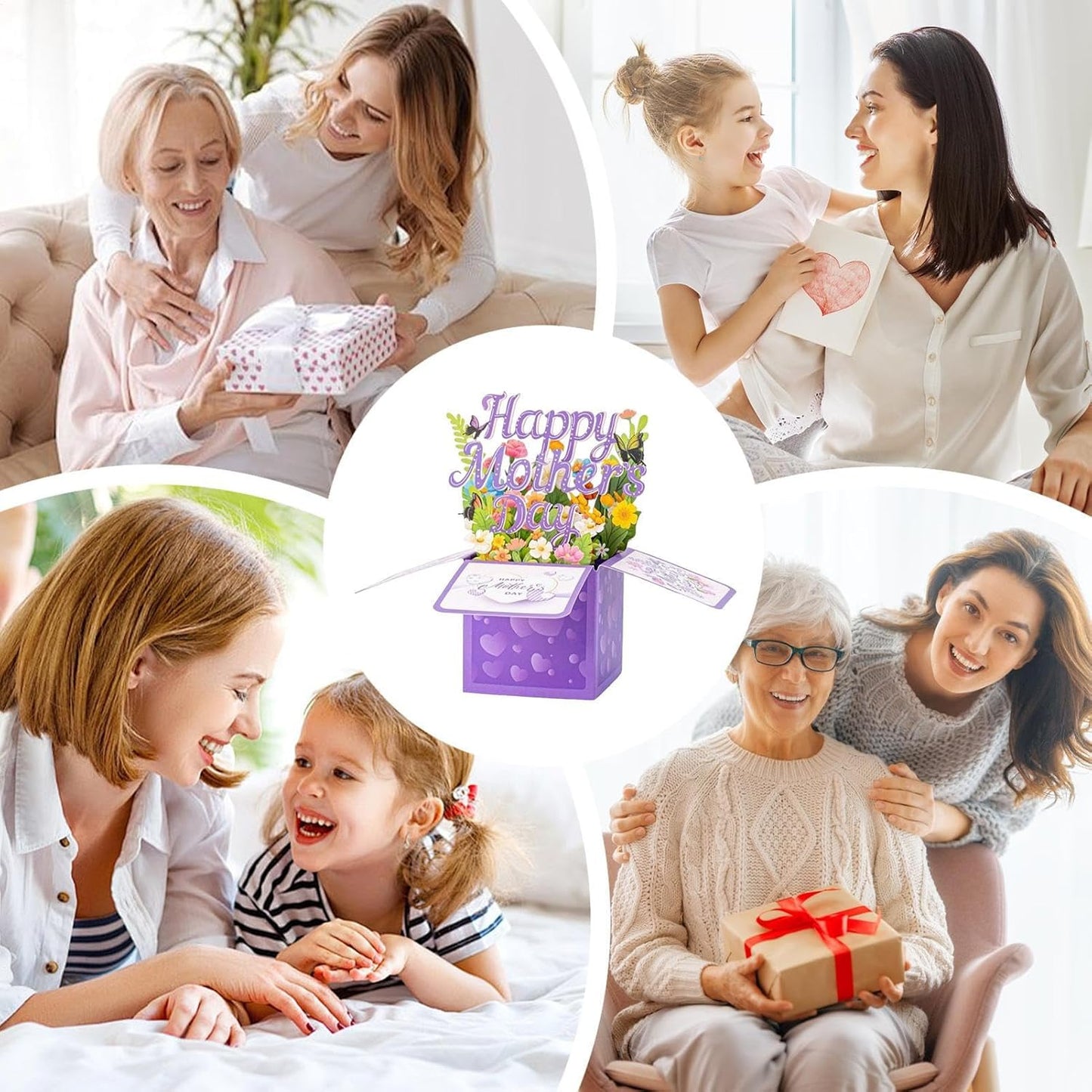 3D Pop-up Greeting Card - Pop-up 3D Flower Greeting Card for Mother