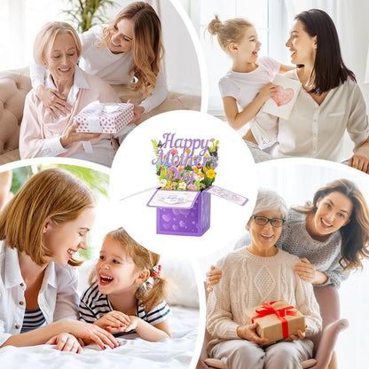 3D Pop-up Greeting Card - Pop-up 3D Flower Greeting Card for Mother