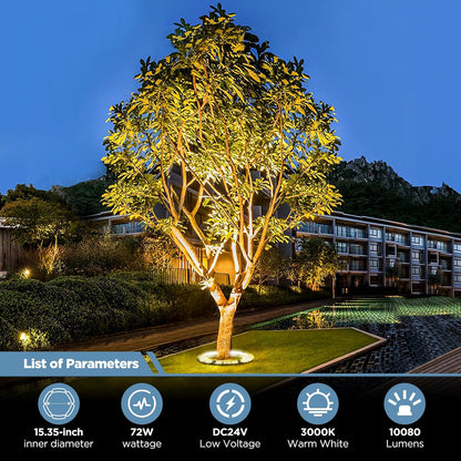 Warm White LED Outdoor Ring Tree Lights
