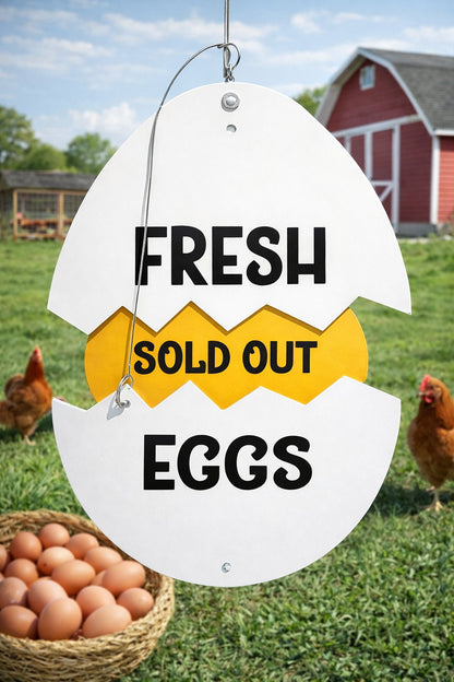 🥚Farm Fresh Eggs Metal Sign - Rustic Farmhouse Decor for Coop & Market🏠🐔