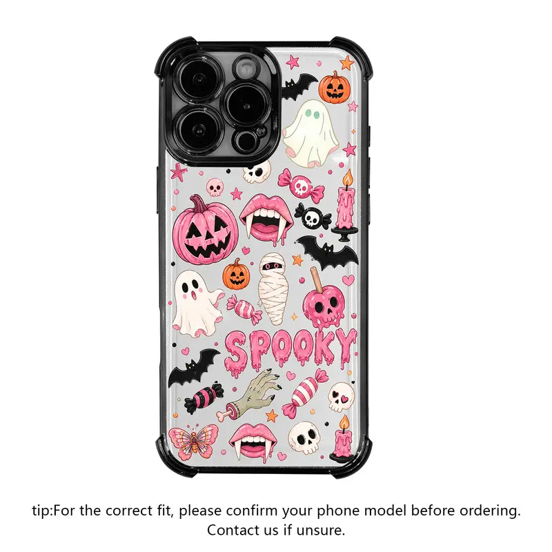 🎃TYIIMAX™ Halloween Candy Ghost Phone Case – Cute Pumpkin & Ghost Design, Shockproof Magnetic Case