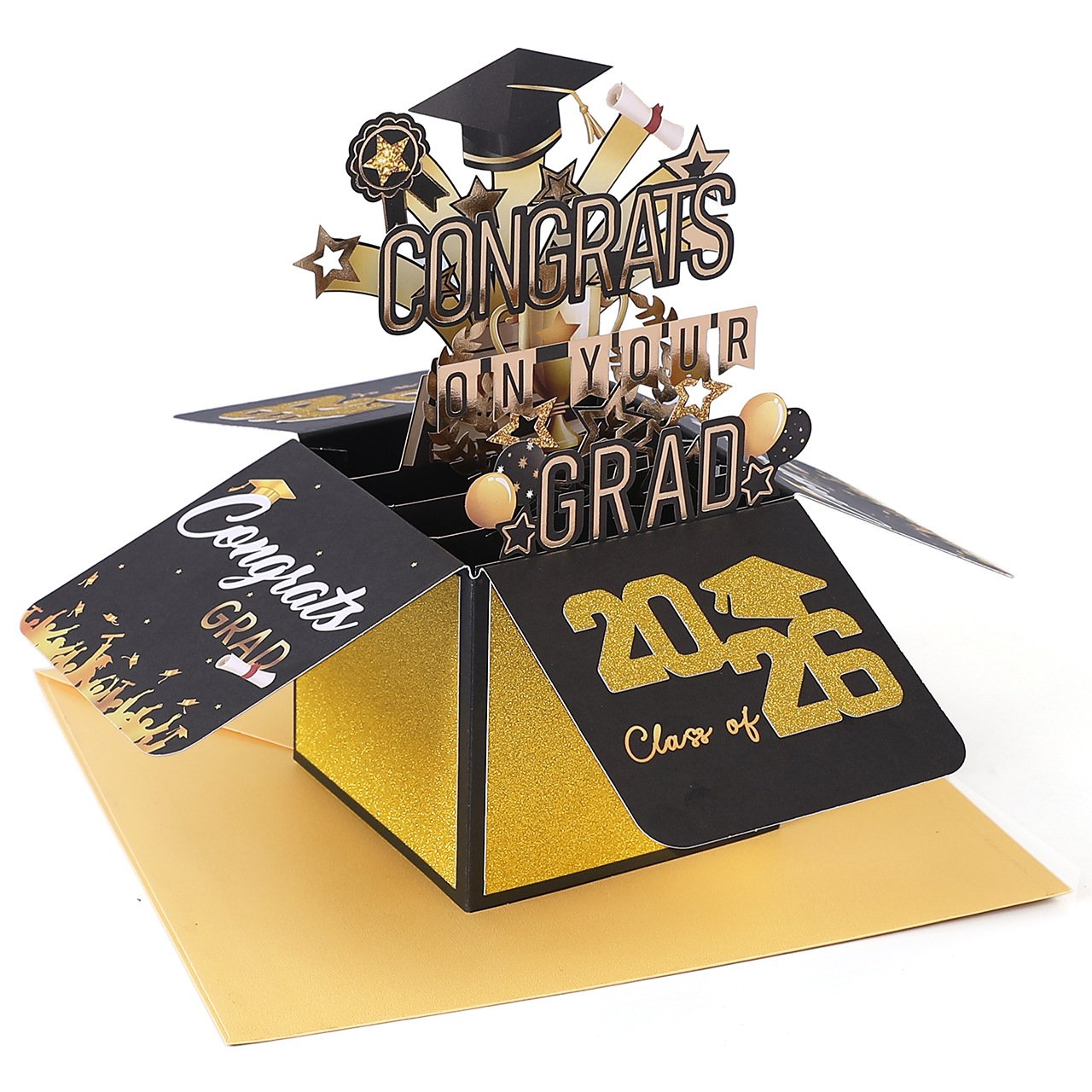 🎓Graduation Pop Up Card 2026 - 3D Happy Graduation Card with Envelope💌