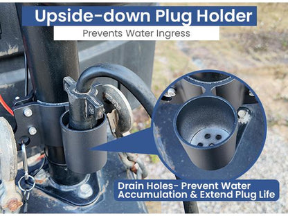 🚗Aluminum RV Towing Chain Organizer & 7-Way Plug Holder