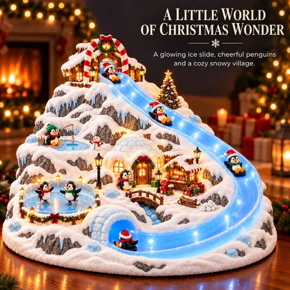 🐧❄️Penguin Christmas Sliding Village – Animated Penguins & Glowing Winter Wonderland🎄✨