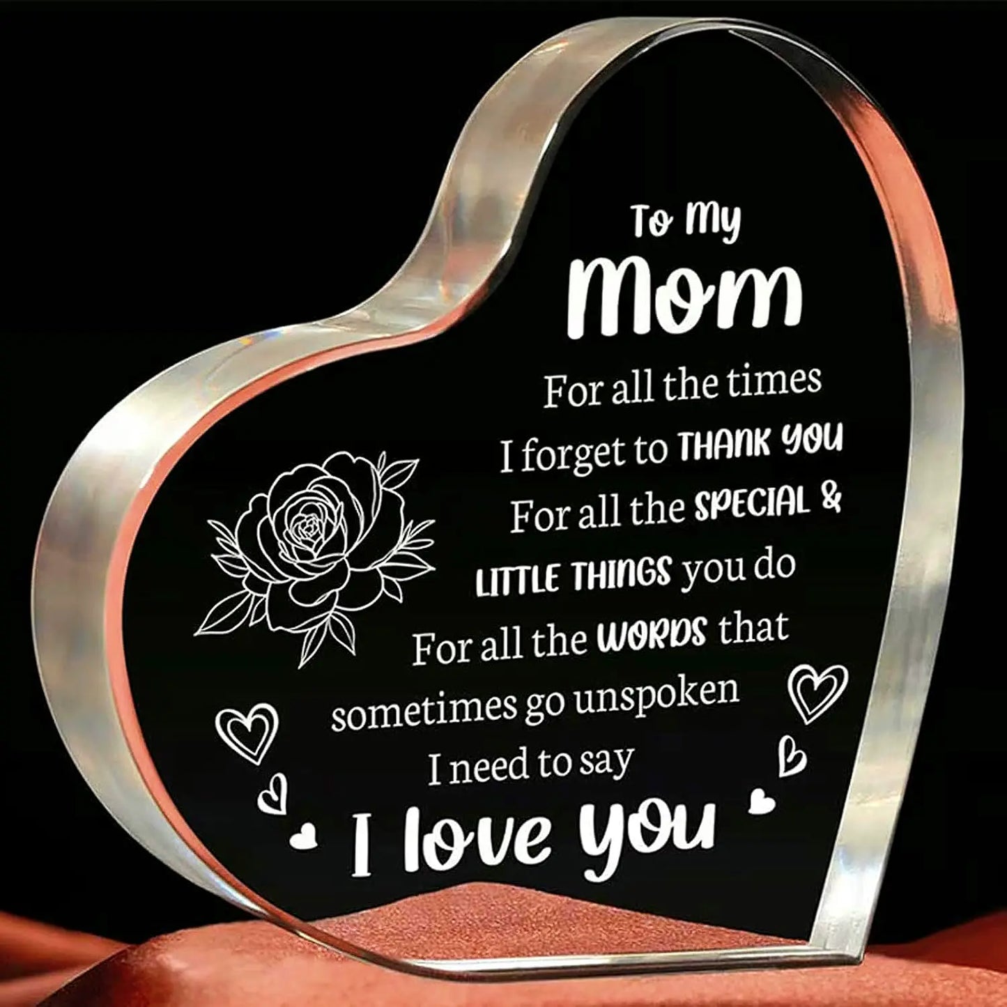 Mother's Day Gift❤️To My Mom Heart-shaped Acrylic Keepsake