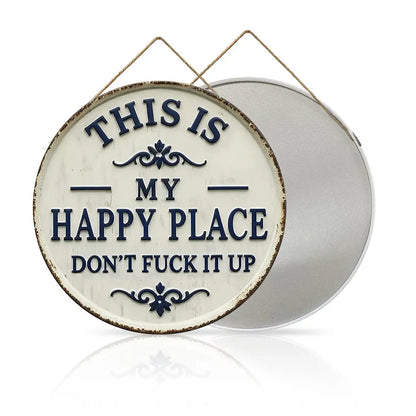 This Is Our Happy Place Metal Wall Sign