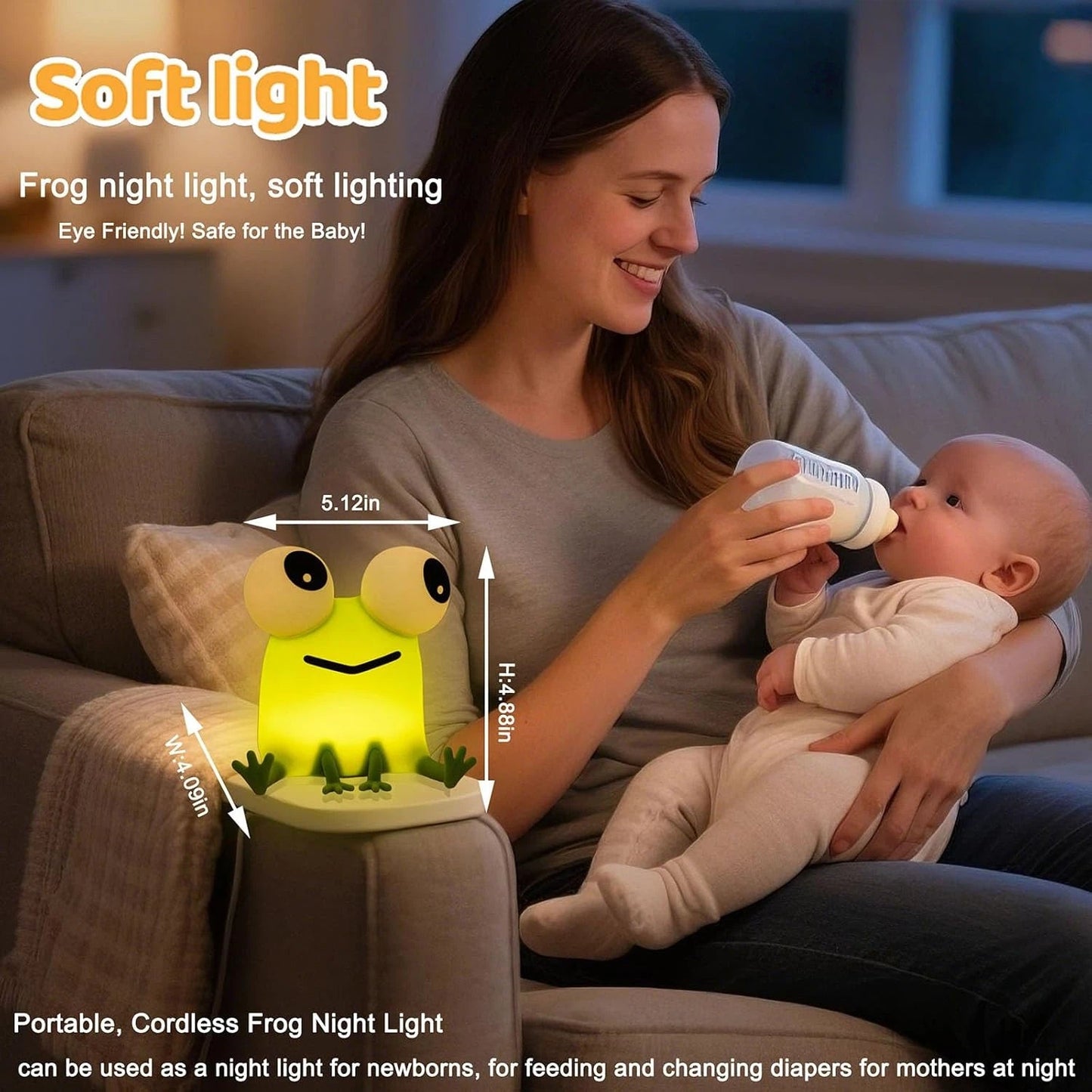 Frogs Night Light, Frogs Lamp Phone Holder