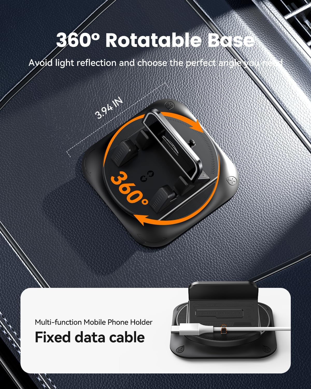 【50% OFF + FREE SHIPPING】360 Degree Rotation Dashboard Phone Holder