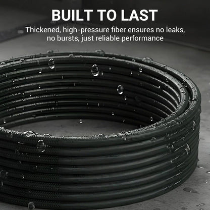 Triple-Layer Burst-Proof Hose – Stainless Steel & PVC, Universal Connector for Heavy-Duty Cleaning