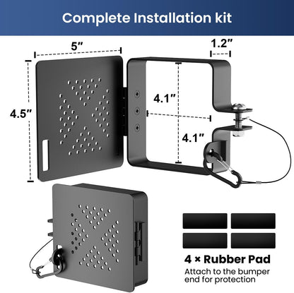 Aluminum RV Bumper End Cap- Fits Standard 4-Inch Square Camper Bumpers, No-Insect Vent Holes, Secure Sewer Hose Storage, Must-Have Travel Trailer Accessories