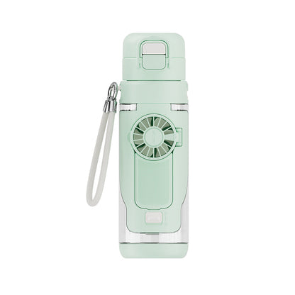 Portable 2-in-1 Water Bottle with Mini Fan – Stay Cool & Hydrated Anywhere