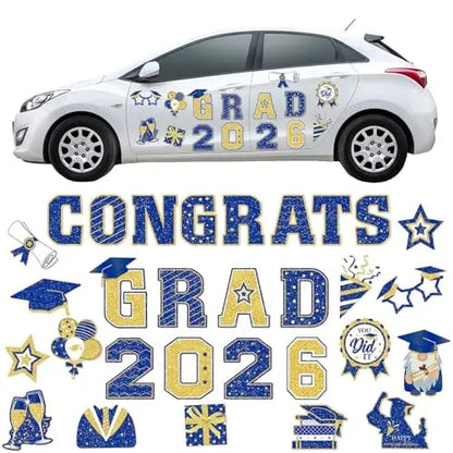🎓2026 Grad Magnets – 30Pc Set for Celebration Decor🧲(Cars, Fridges & More)