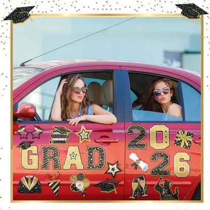 🎓2026 Grad Magnets – 30Pc Set for Celebration Decor🧲(Cars, Fridges & More)
