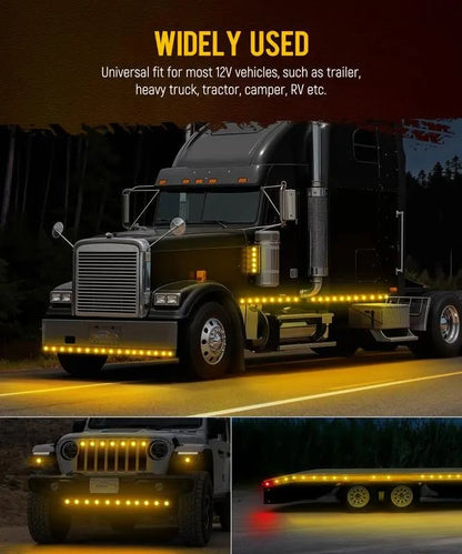 3/4 Inch LED Amber Watermelon Side Marker Light
