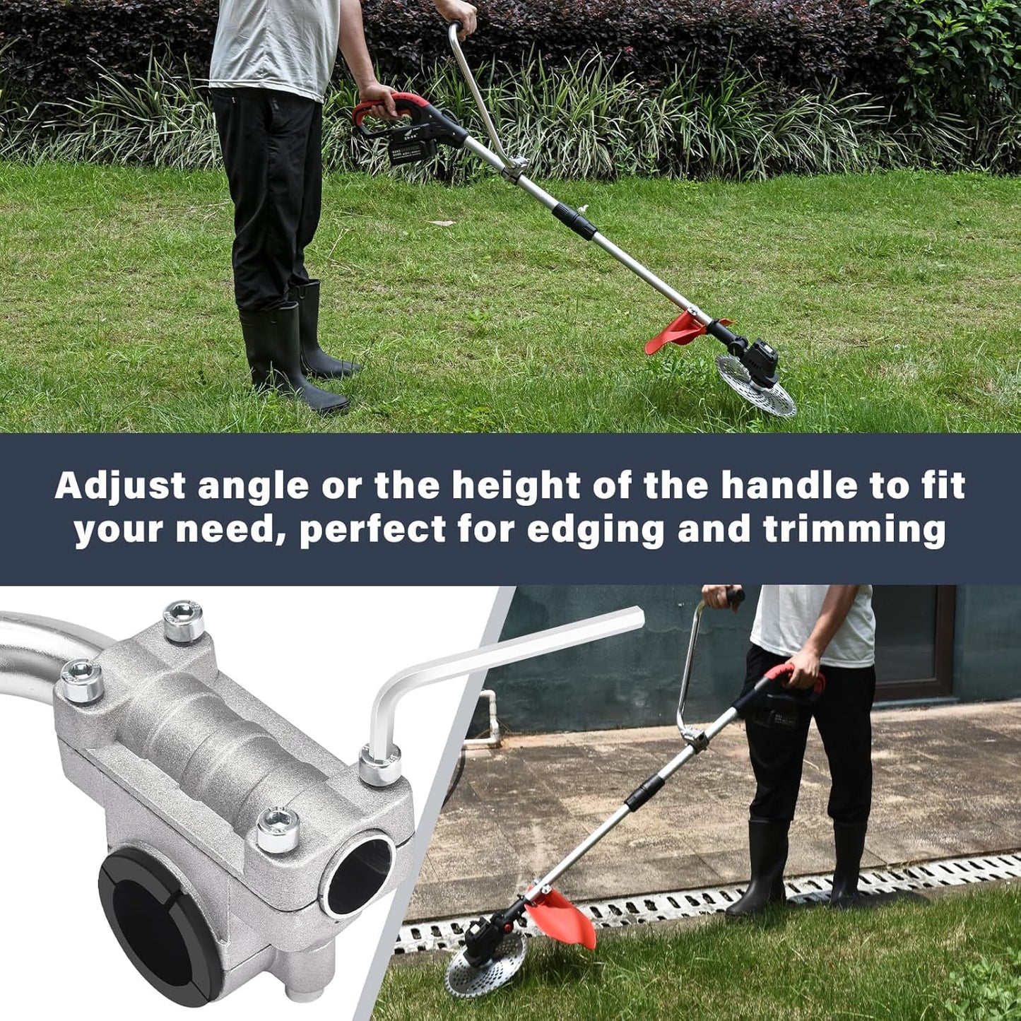 Ergonomic Trimmer Handle Kit – Shoulder Strap & Extension Bracket