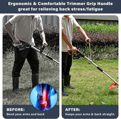 Ergonomic Trimmer Handle Kit – Shoulder Strap & Extension Bracket