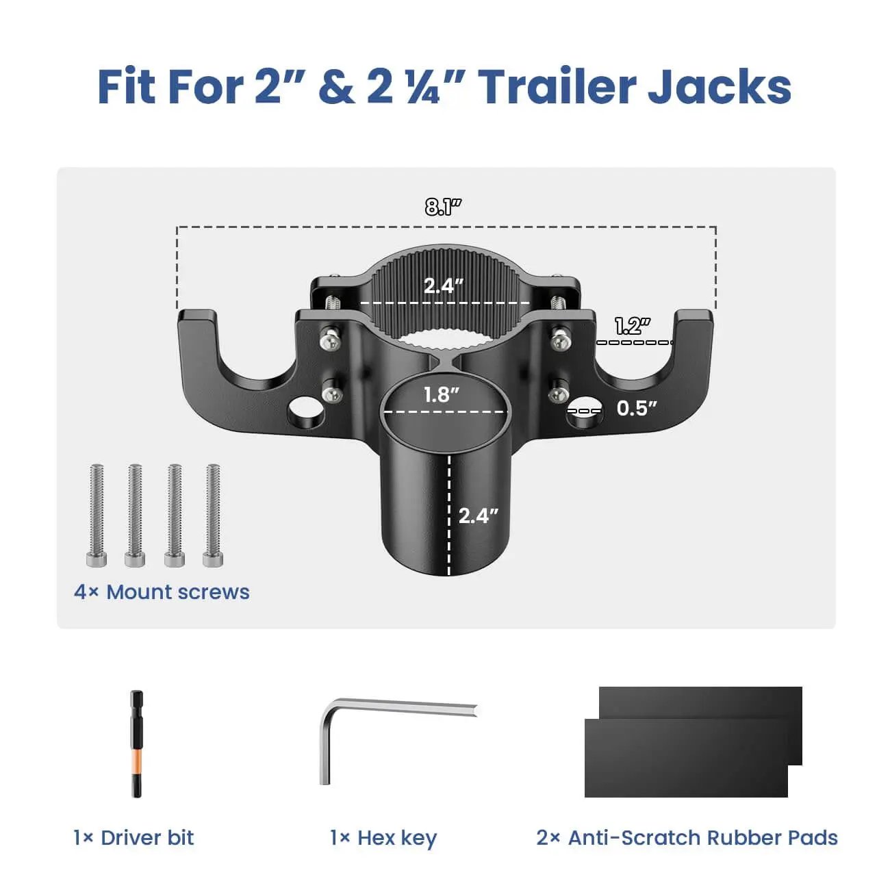 🚗Aluminum RV Towing Chain Organizer & 7-Way Plug Holder
