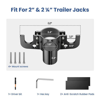 🚗Aluminum RV Towing Chain Organizer & 7-Way Plug Holder