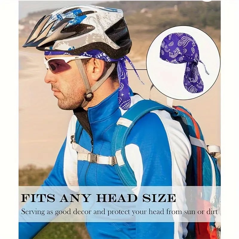Cooling Paisley Helmet Liner & Headscarf