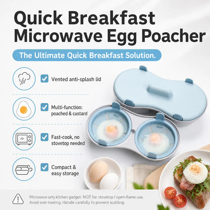 💥🥚Multi‑Function Microwave Egg Cooker Steamer Box With Lid
