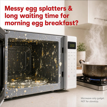 💥🥚Multi‑Function Microwave Egg Cooker Steamer Box With Lid