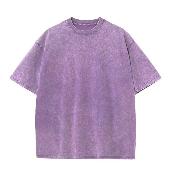 Vintage Acid Wash Heavyweight T-Shirt – 100% Cotton Oversized Tee for Men & Women