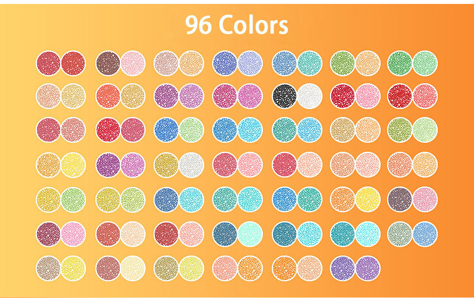 🎨Glitter Effect Brush Markers🥇✨: Create Sparkling Art Smoothly 🥳(🌈24-96 Colors | Smooth No Clog | No Bleed Through📝)