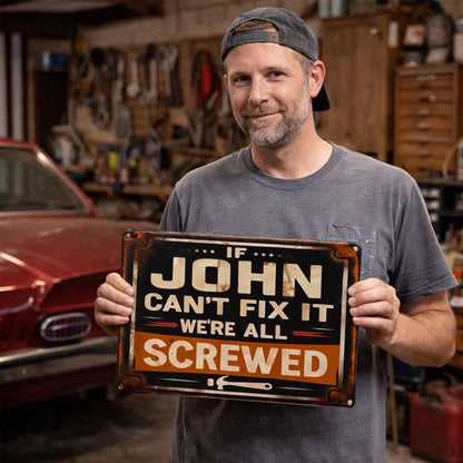 🛠️"If Mike Can't Fix It, We're All Screwed" Metal Sign