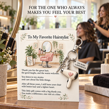 ✨ The 'You Make a Difference' Appreciation Gift Set – Keychain & Greeting Card ✨