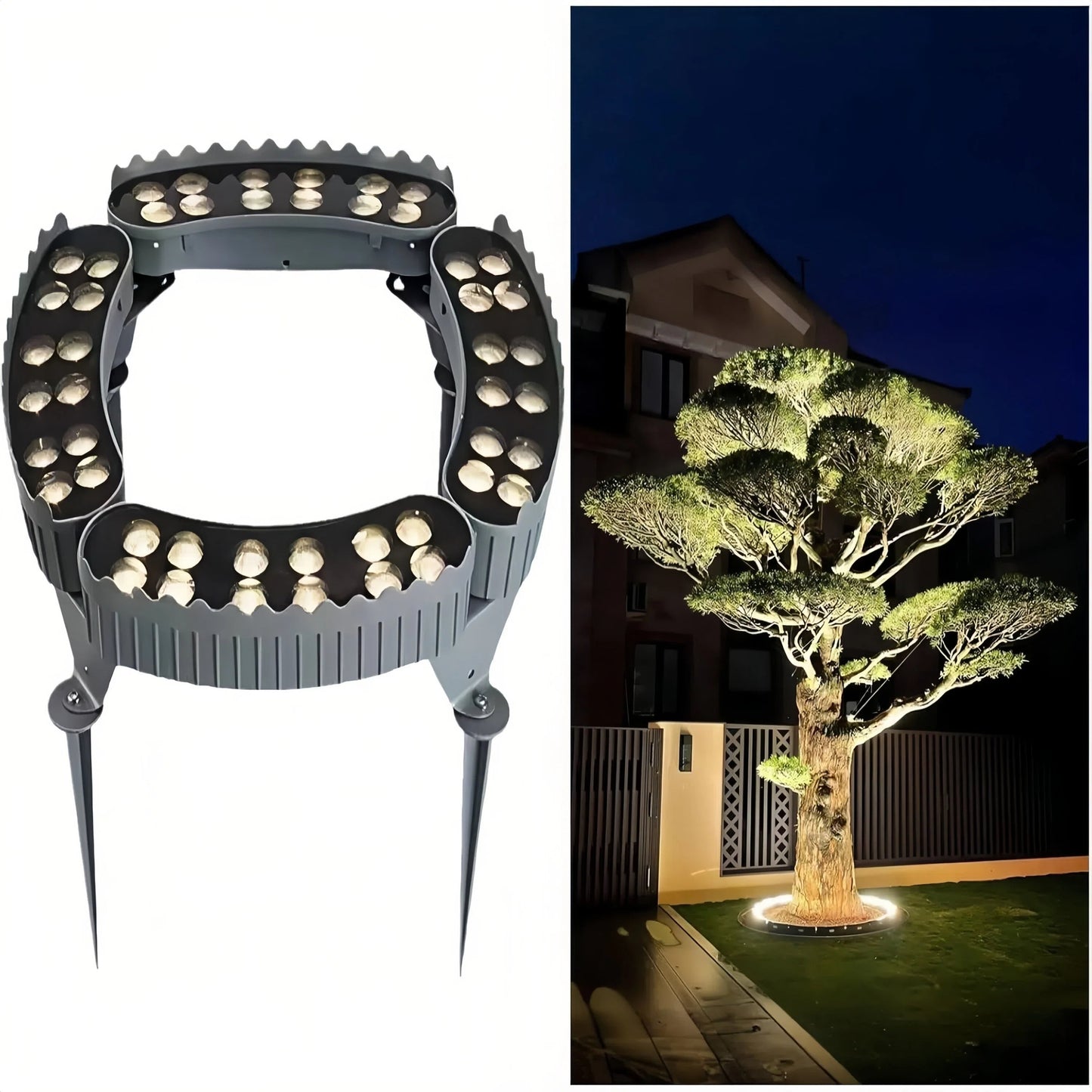 Warm White LED Outdoor Ring Tree Lights