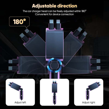 Multi-functional Universal Retractable Super-Fast Car Charger